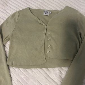Lime Green Princess Polly Cropped Sweater